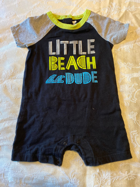 Koala baby, 6m-9m Little Beach Dude one piece romper, short sleeve, shorts 6 Months