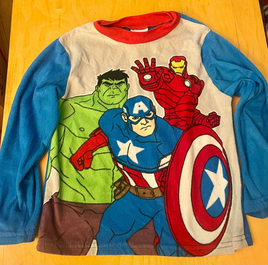 Marvel Fleece pajama top only 6