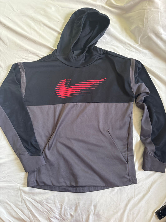 Nike, youth large, hoodie Red, black, gray sweatshirt, 14