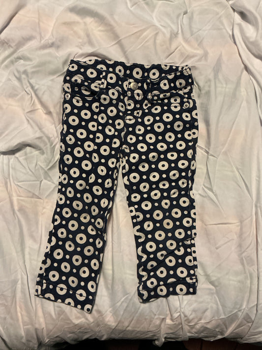 Gymboree Navy blue and white dot jeans 4T/4