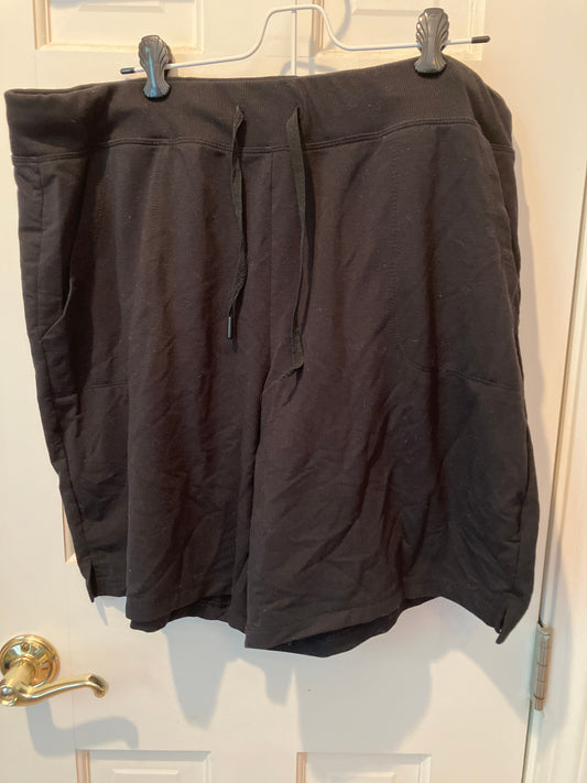 Athletic works size 2xl drawstring shorts Black athletic wear shorts knee length Women's - XXL