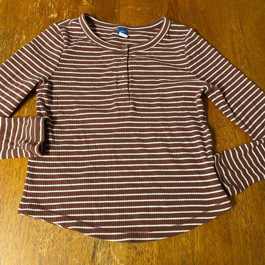 Old Navy Striped burgundy Long Sleeve Shirt 10