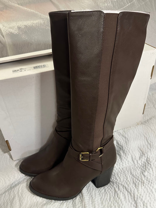 Naturalizer. Size 10 Medium. NWT Soul Timber boot Knee-high, side zip w stretch panel. Timber. Dark brown 10 (Adult)