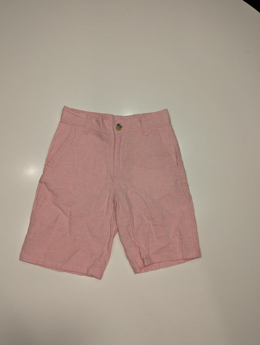Janie & Jack Janie & Jack 6 Pink Linen & Cotton Shorts 6