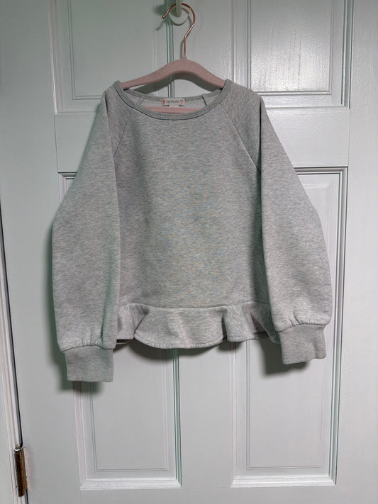 J crew Grey peplum sweatshirt 6