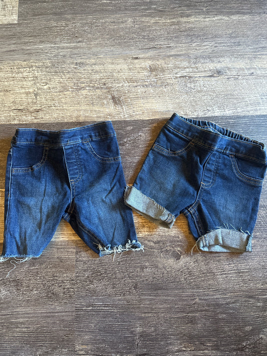 Garanimals 2 pairs of denim shorts 18 Months