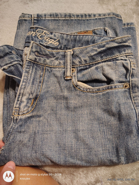 American eagle Wide leg extra tall jeans Women's 6