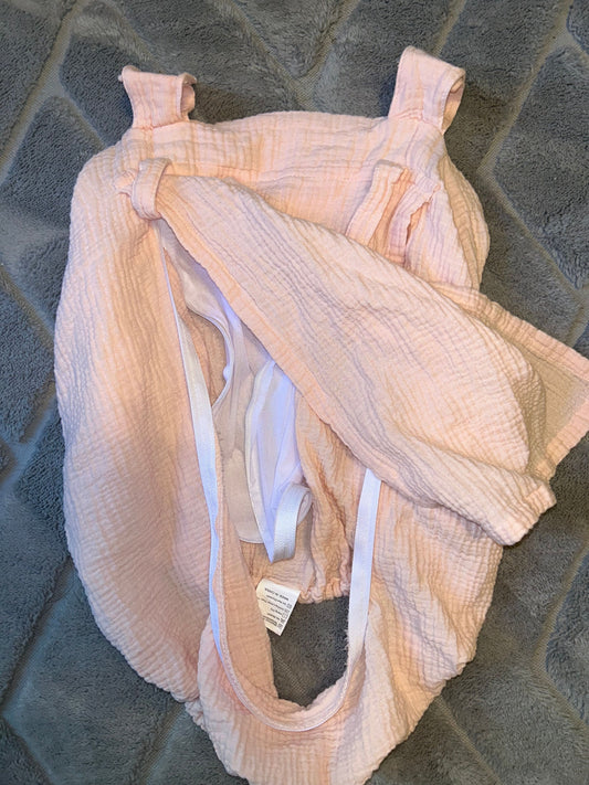 Hooyax Pink and white car seat cover with bug net Car Seat