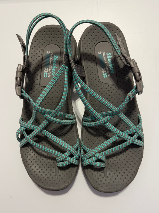 Skechers Outdoor Lifestyle Reggae Teal Toe Sandals 8-1/2 (Adult)