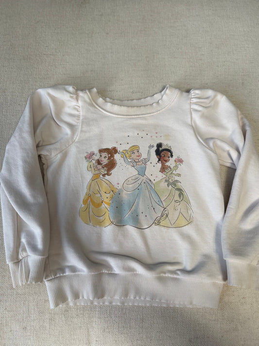 Little Sleepies Disney princess bamboo sweatshirt small stain 3T