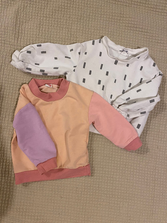 Miles the Label and Amazon Peach Amazon and white graphic MTL cotton crewnecks 9 Months