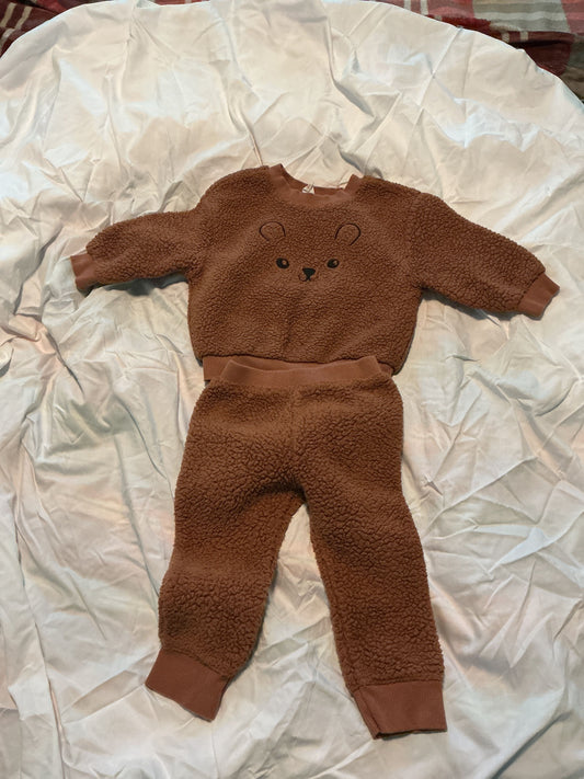 Cat Jack Brown, fuzzy bear outfit 18 Months