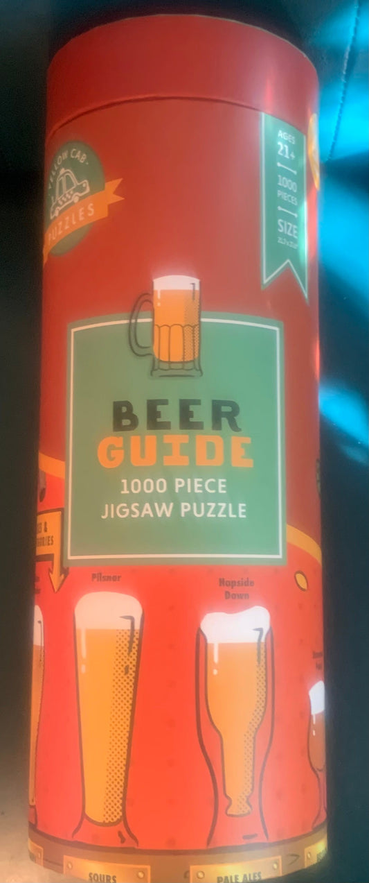 Yellow cab puzzle Beer guide 1000 piece.  Brand new, sealed Puzzle