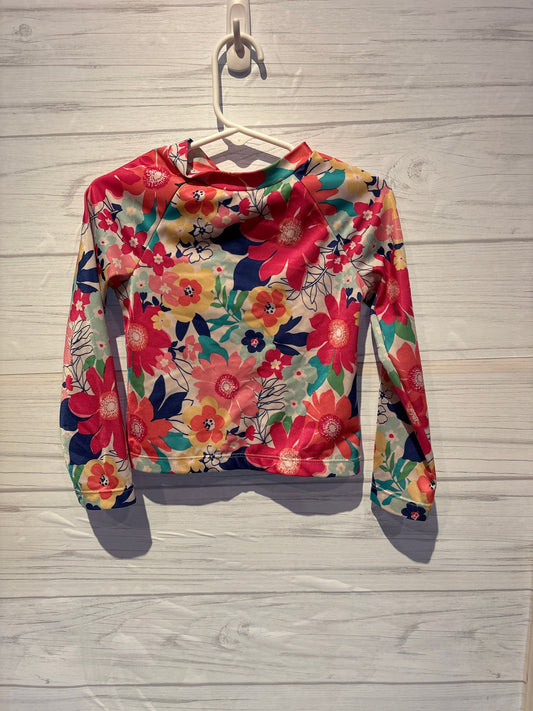 Gymboree Girls 3T floral long sleeve swimshirt 3T