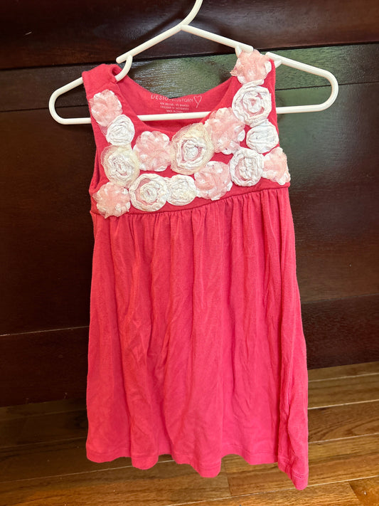 Design History pink rose dress Pink dress with roses 2T