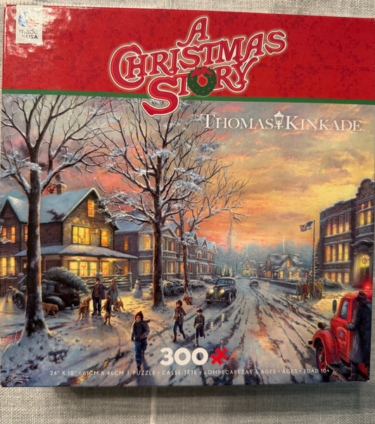 Thomas Kinkade 300 piece Christmas Story puzzle 300 piece A Christmas Story Puzzle Puzzle