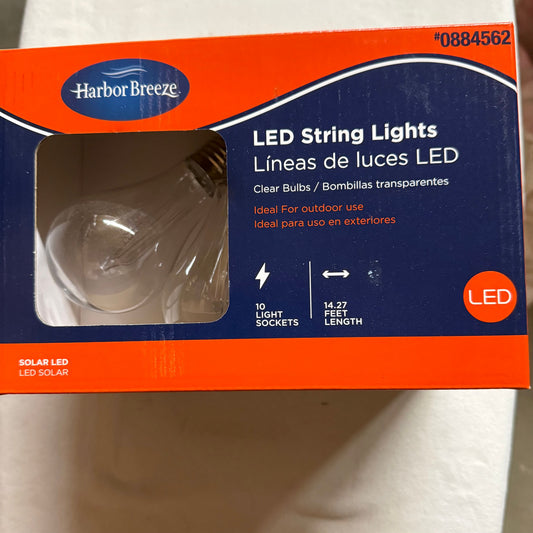 Harbor Breeze - LED String Lights NEW - Solar LED Sting lights - 14.27 feet Outdoor