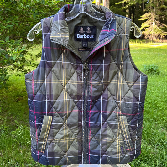 Barbour Women's Size 8 Corry Liner Vest Tartan Print Women's 8