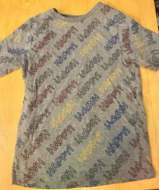 365 Kids Short sleeve shirt with the word happy written all over 8