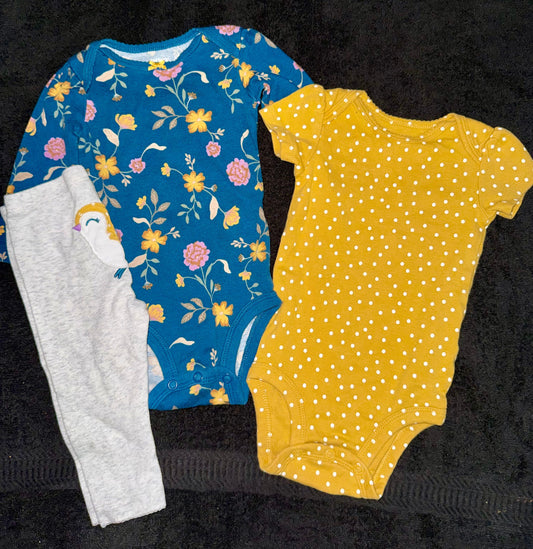 Carters teal and yellow bird outfit set 6 months Carters teal and yellow bird outfit set 6 months 6 Months