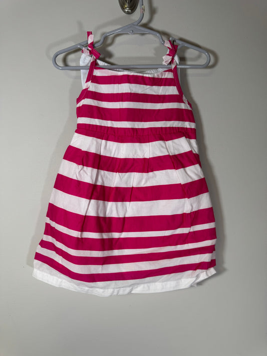 Place Pink/White Striped Dress w/ Bloomers - New 12 Months