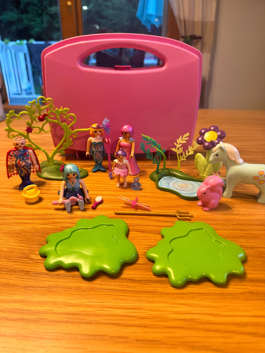 Playmobil fairies, mermaids, unicorns with case Playmobil fairies, mermaids, unicorns with case Playsets