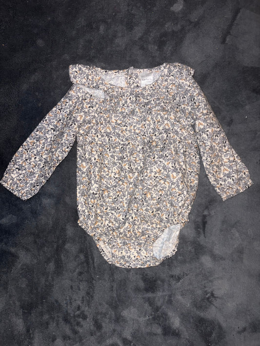 Carters 9 Month Floral Bubble Long Sleeve Bubble with Navy Floral Print 9 Months