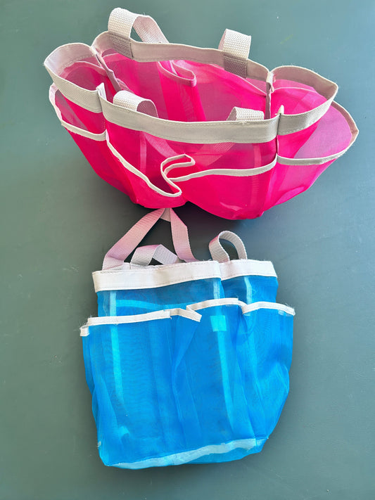 2 shower caddies - mesh One blue, one pink. 10x7 inches Bathroom