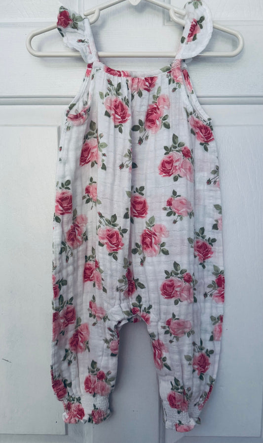 Mud Pie one piece outfit Floral girls 12-18 months muslin 12 Months