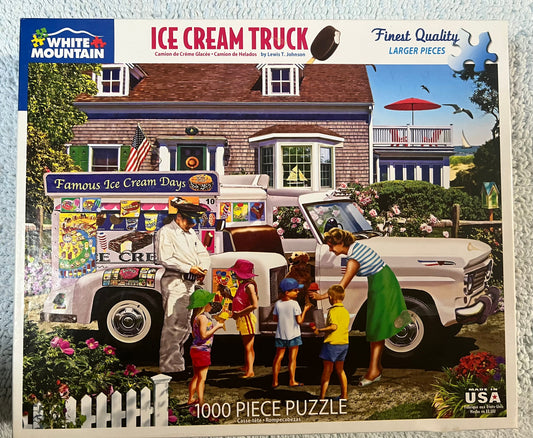 White Mountain Puzzle 1000 piece puzzle. No smoking/No pet home. Assembled once.
