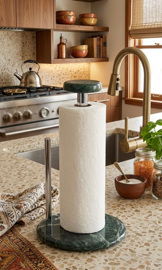 Green Marble paper Towel Holder Solid and beautiful piece for your kitchen Kitchen