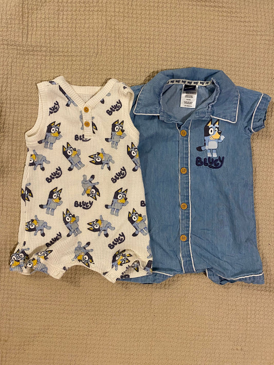 Bluey Waffle jumper and cotton jumper set 6 Months