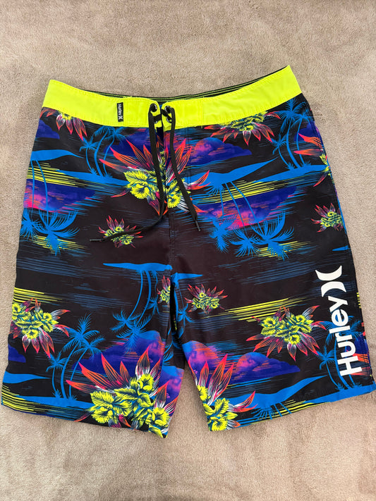 Hurley Swim Trunks Size 16 Tropical print swim trunks size 16 16