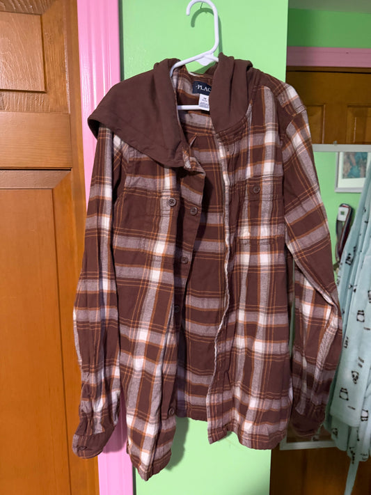 Place Brown plaid with hood 14