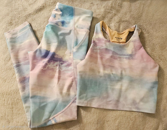 Old Navy size 8 Crop tank with matching leggings Ballet-Dance-Gym