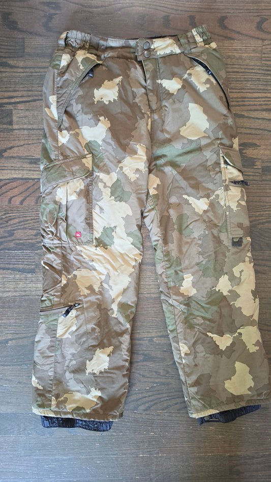 Quicksilver snowboarding snow pants Camo, warm 14
