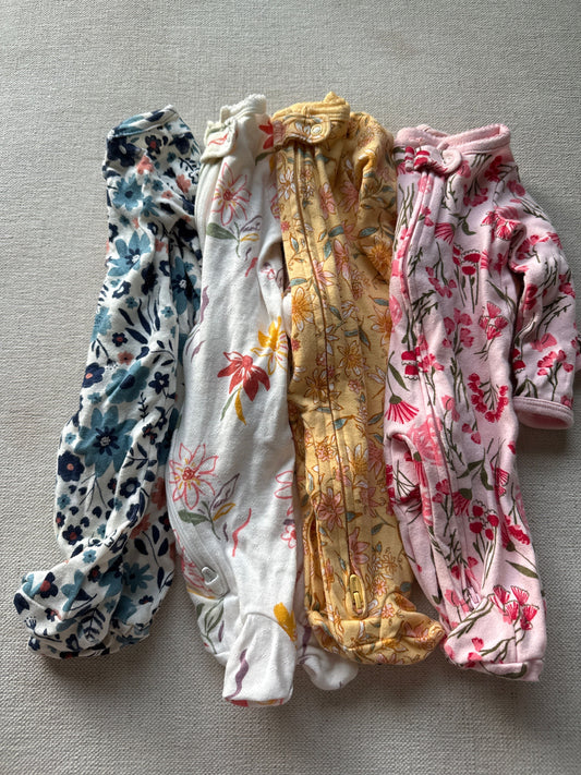 Carters Floral sleeper bundle Newborn