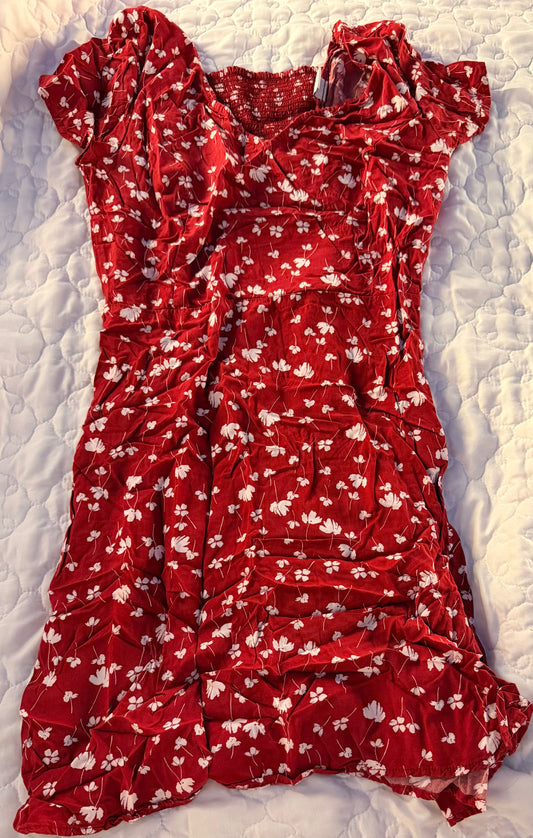 Old Navy small old navy red floral dress v neck Women's - S