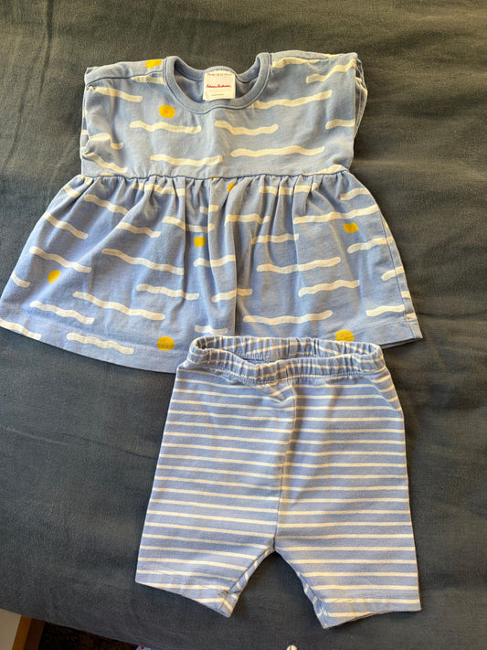 Hanna Andersson Two piece organic cotton 12 Months