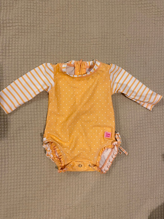 Ruffle Butts Long sleeve bathing suit 3 Months