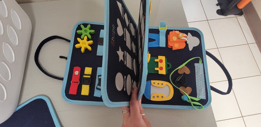 Felt learning stick on flip book Alphabet, numbers, colors learning felt book with felt pieces Educational