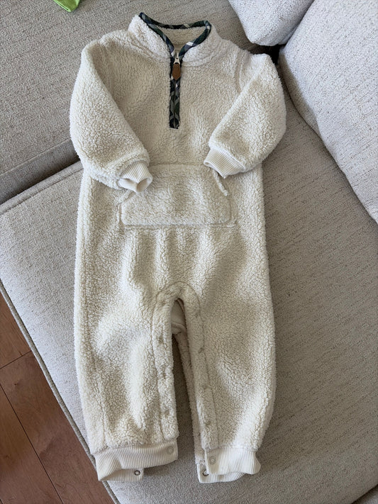 Carters 18 Month Fleece Long Sleeve Outfit 3/4 Zip with pocket 18 Months