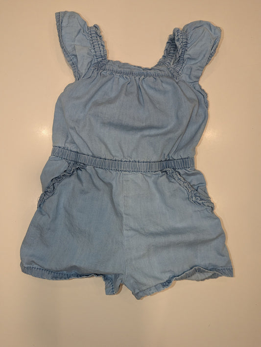 Cat & Jack Cat & Jack Girls 2T Jean Romper 2T