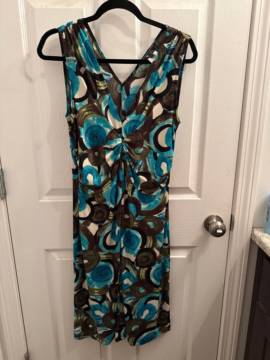 Lily V-neck sleeveless midlength polyester dress very flattering Women's - L