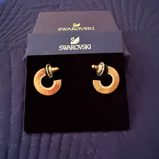 Swarovski Earrings - NWT - rose gold pierced, originally $79. Jewelry