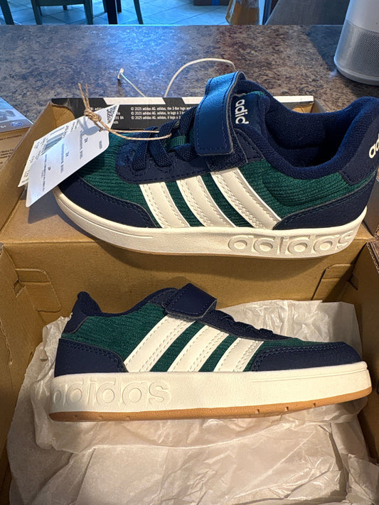 Adidas, 11c, Sneakers Velcro, navy blue and green corduroy sneakers new inbox 11 (Lil' Kid)