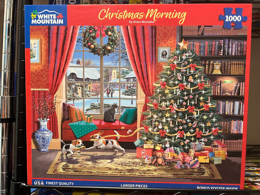 White Mountain Puzzle 1000 piece puzzle. No smoking/No pet home. Assembled once.