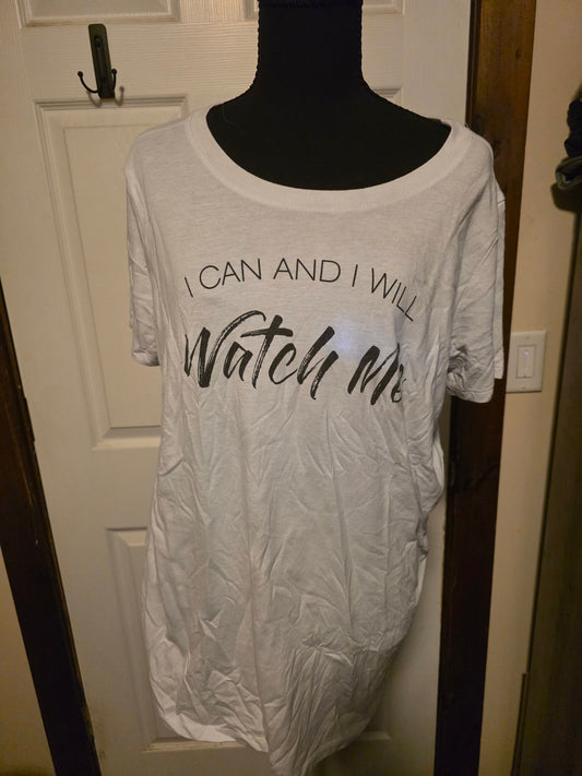 Torrid Size 0 funny white shirt i can and i will Women's - XL