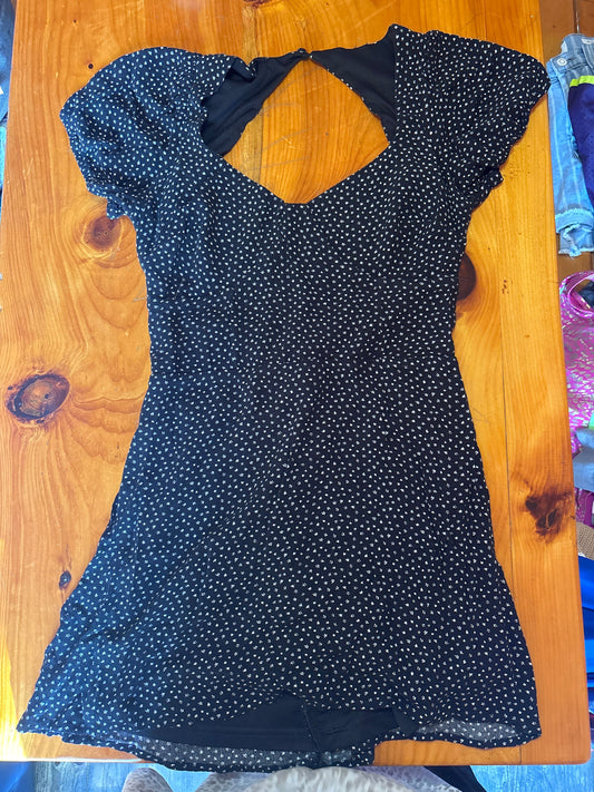 L.A Hearts open back dress Navy blue/white dress Women's - S