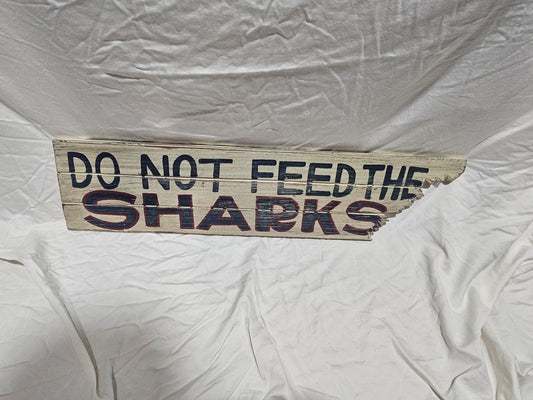 Do not feed the sharks wall hanging Wall hanging decor Wall Hanging